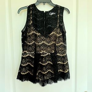 Brand New Never Worn black lace with under lining top. Very fashionable